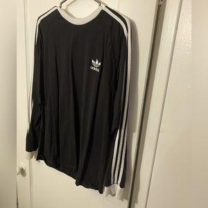SALE Adidas Originals Long Sleeve Tee retro Trefoil Logo three stripes black
